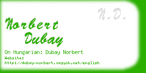 norbert dubay business card